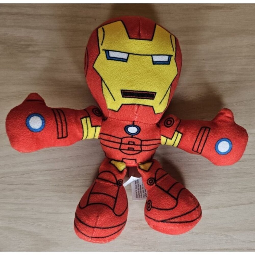 Marvel Avengers Iron Man 8" Plush Marvel Kids Just Play Toy Stuffed Red Yellow